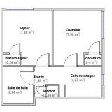 Appartement 2 pièces / 24 m² / 55 000 € / UVERNET-FOURS